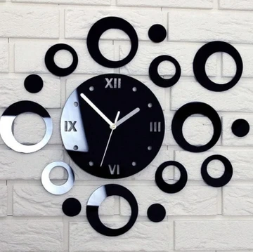 Roman Rings DIY Acrylic Wall Clock Size