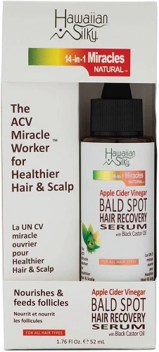 Hawaiian Silky Apple Cider Vinegar Bald Spot Recovery Serum, 1.76 fl oz - with B