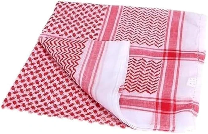 Red Shemagh Headscarf – Traditional & Versatile Desert Scarf