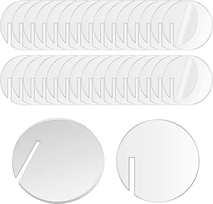 Clear Acrylic Circle Drink Tags - Set of 20 (2-Inch)