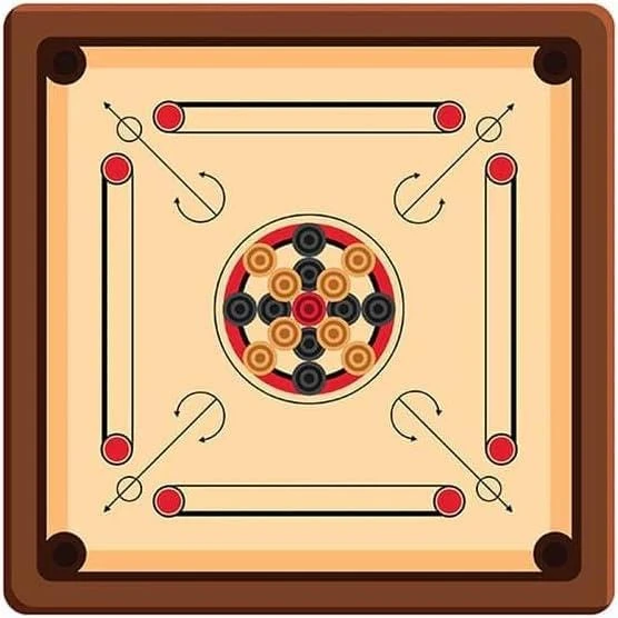 34-inch x 34-inch carrom board