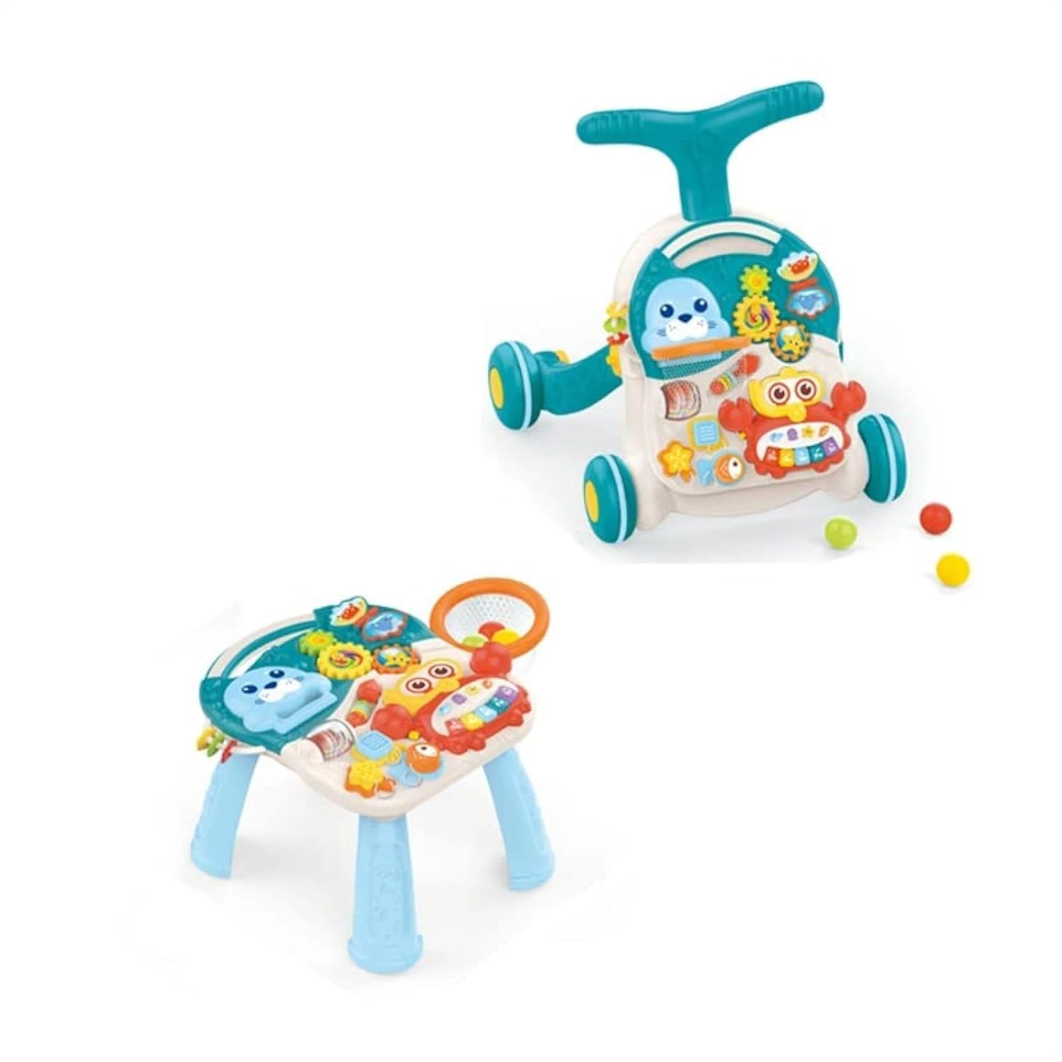 2 in 1 Baby Walker and Activity Table for Fun & Learning