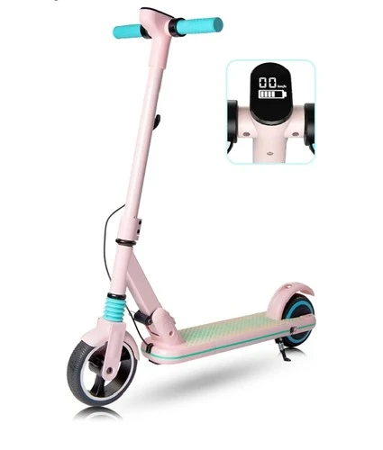 E-RIDES Kids Electric Scooter 6-12 Years, LED Display, 130 W Motor, Shock Absorp