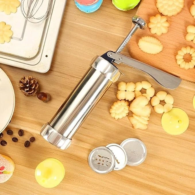 Biscuit Press Maker Stainless Steel  – Effortless Cookie & Biscuit Making